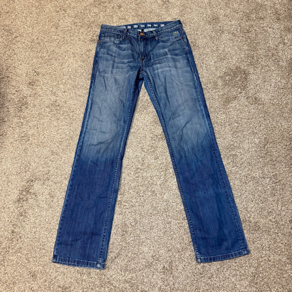 Earnest Sewn Lacoste Garrett Straight Leg Jeans Mens 30x32 Blue Made in USA